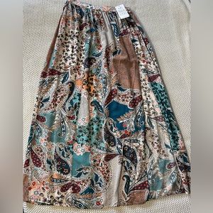 NWT Patrons Of Peace Maxi Skirt, Size Small Style Tide pool